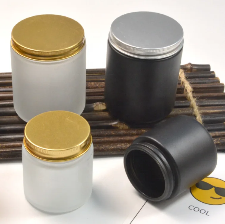 In Bulk USA Canada Hot Sale Food Grade Glass Containers 240 ml 270 ml 8 oz 9 oz Straight Sided Clear Glass Candle Jar with Lid