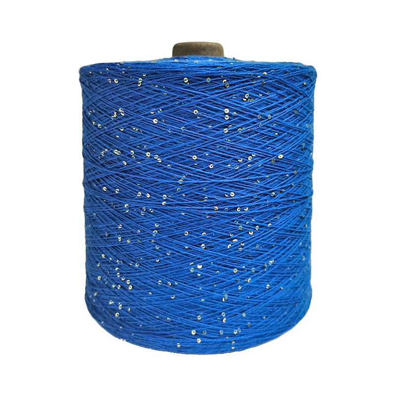 China Factory Wholesale Weaving hand knitting combed cotton colored transparent fancy bead yarn for DIY