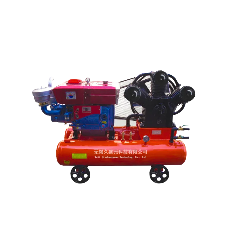 Воздушный компрессор Jiushengyuan, лидер продаж, 20hp 15kw, мощный дизельный двигатель, поршневой воздушный компрессор для майнинга