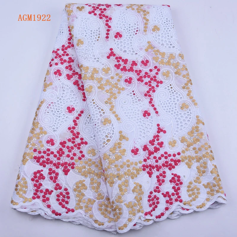 Latest Nigerian Cotton Lace Fabrics 2020 African Swiss Voile Lace In Switzerland High Quality Polish Lace 5yard/lot 1922