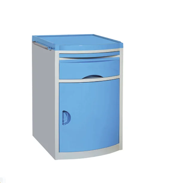 YH-C01 Hot Sale Medical ABS plastic mobile hospital beside cabinet medical bedside locker table for clinic