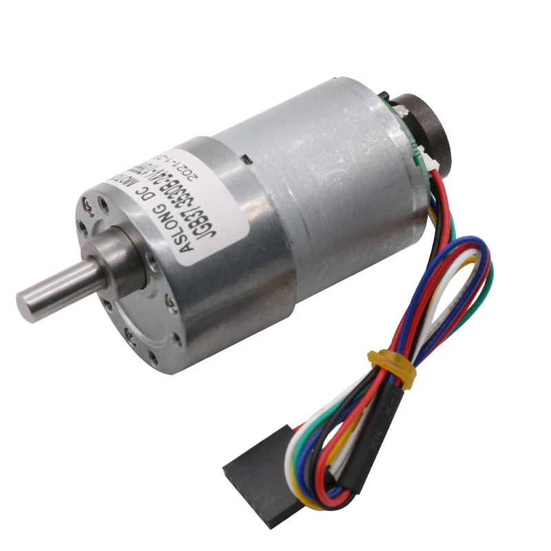 Aslong 37mm JGB37-3530B 12v 24V Brushed High Torque hall encoder Electric DC Motor for Home Appliance