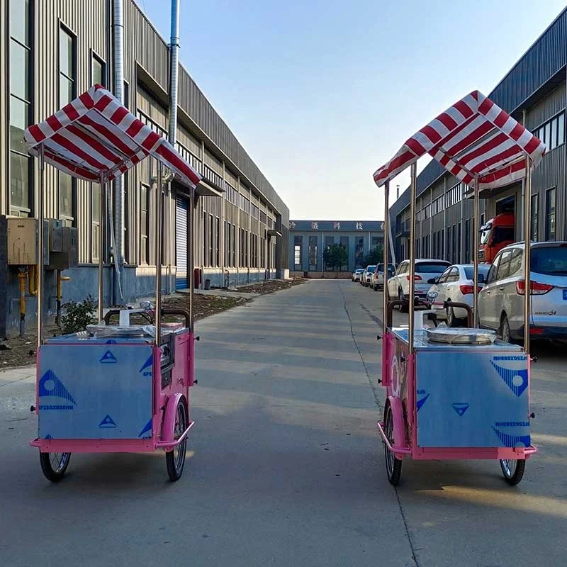 mexican street vendor trolley e rickshaw collapsible dosa bread dimsum donut fruit fried sushi food bicycle cart on wheels
