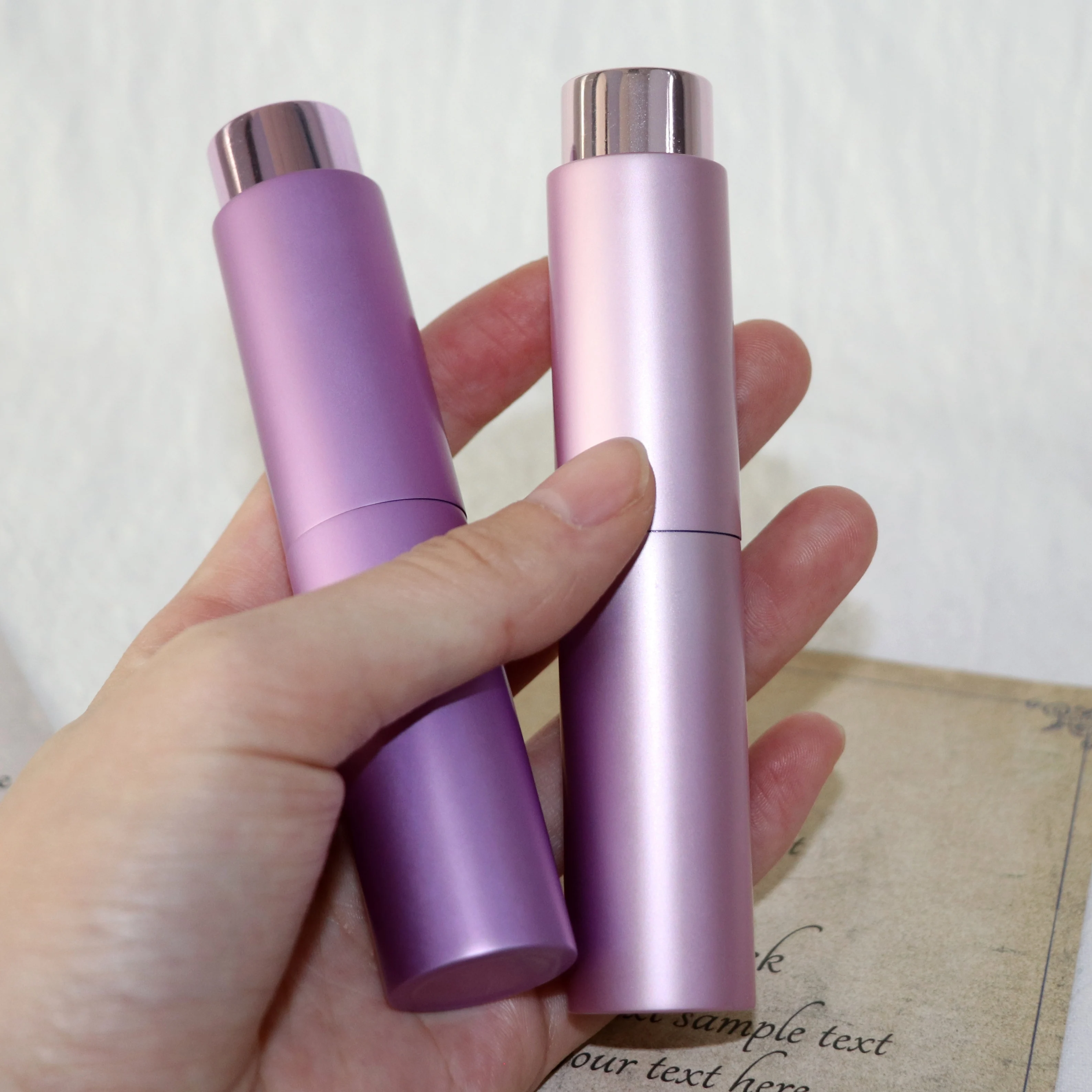 Luxury Mini Pocket Size 10ml Perfume Bottle Atomiser Refillable Round Portable Travel Refill Metal Spray Bottle