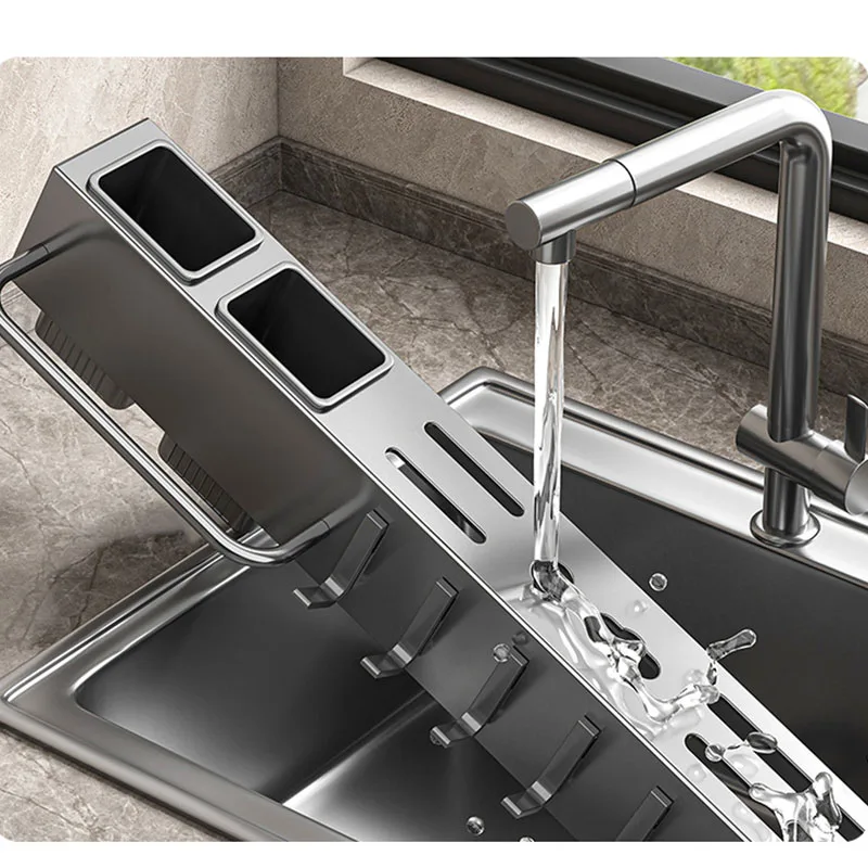 Carbon Steel Kitchen Knife Spoon Utensils Holder Wall-mounted Kitchen Storage Rack