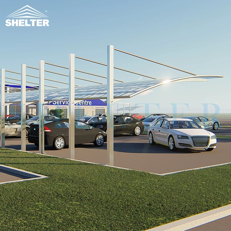 Luxury  Aluminum Double Carport with Back Pull Reinforcing Design