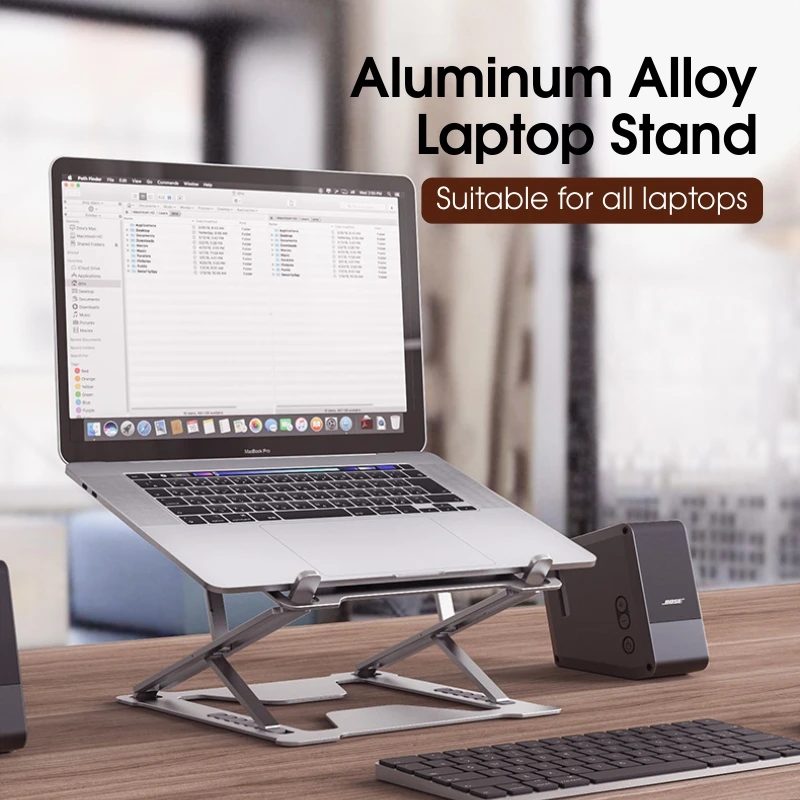 Aluminum Folding Laptop Stand Computer Stand For Laptop Portable And Adjustable Cooling Notebook Stand