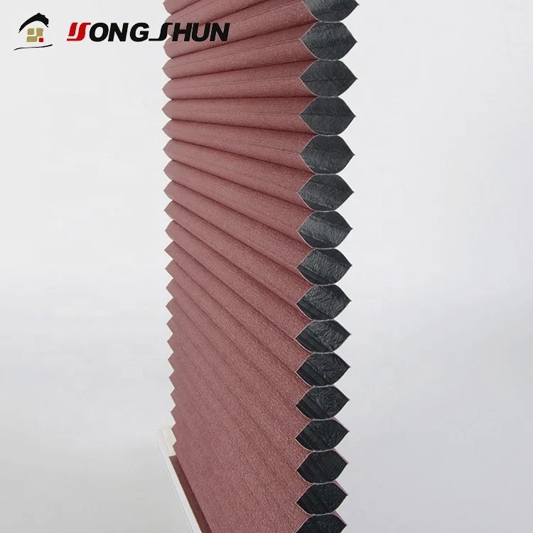 French Window Cellular Honeycomb Blackout Raw Material Combi Blinds Fabric