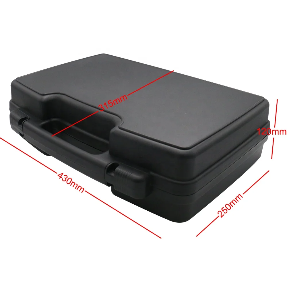 Power supply hot sale simple easy carrying plastic briefcase with foam and lock