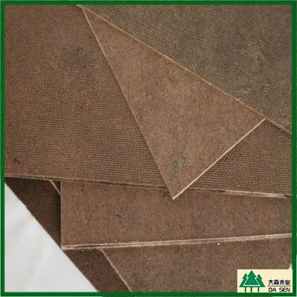 Cheap dark brown 4x8 smooth surface and embossed back tempered 4mm hardboard sheet for furniture