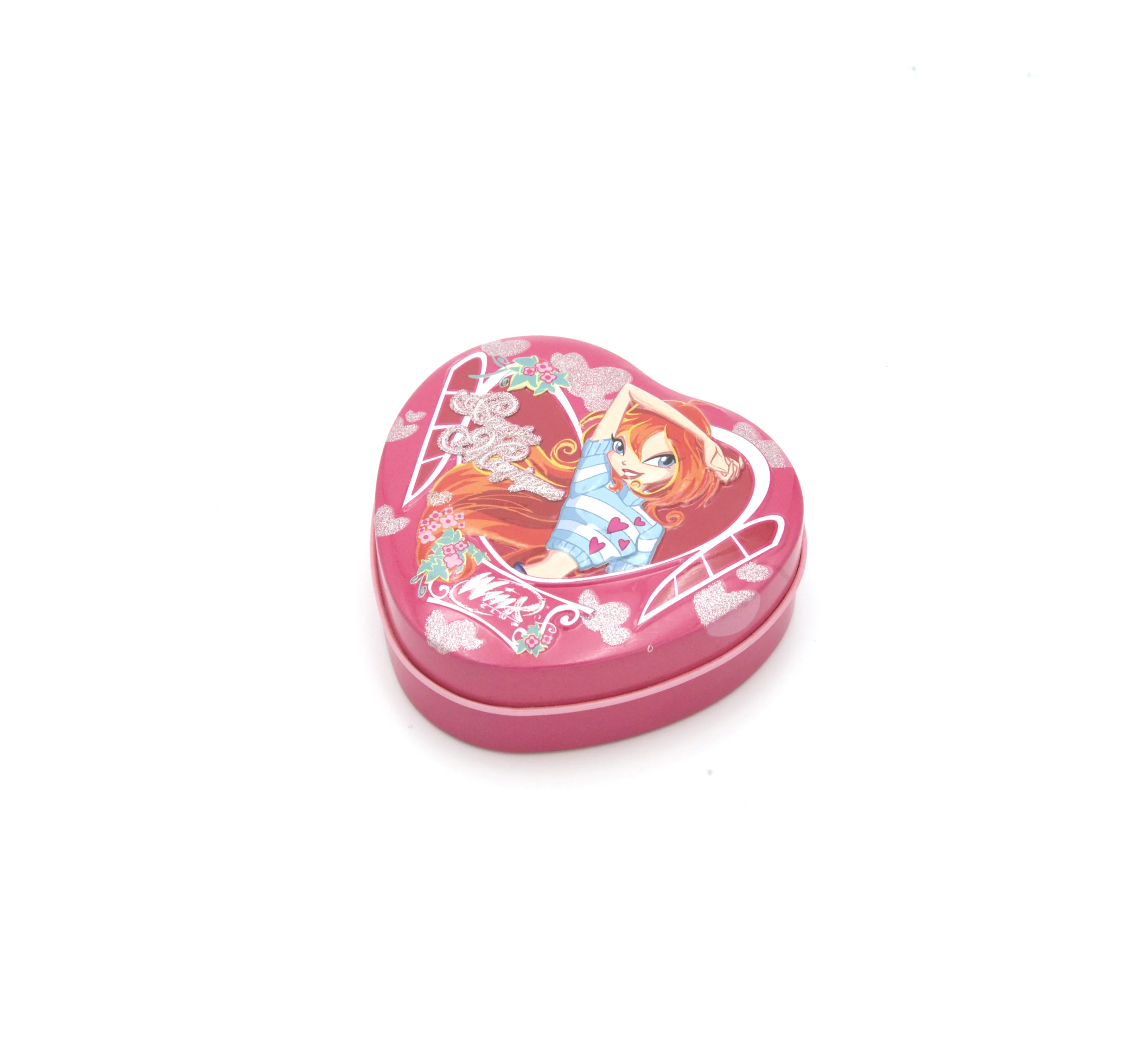 Small Heart-Shaped Empty Metal Tin Box for Candy Chocolate Promotional Metal Boxes
