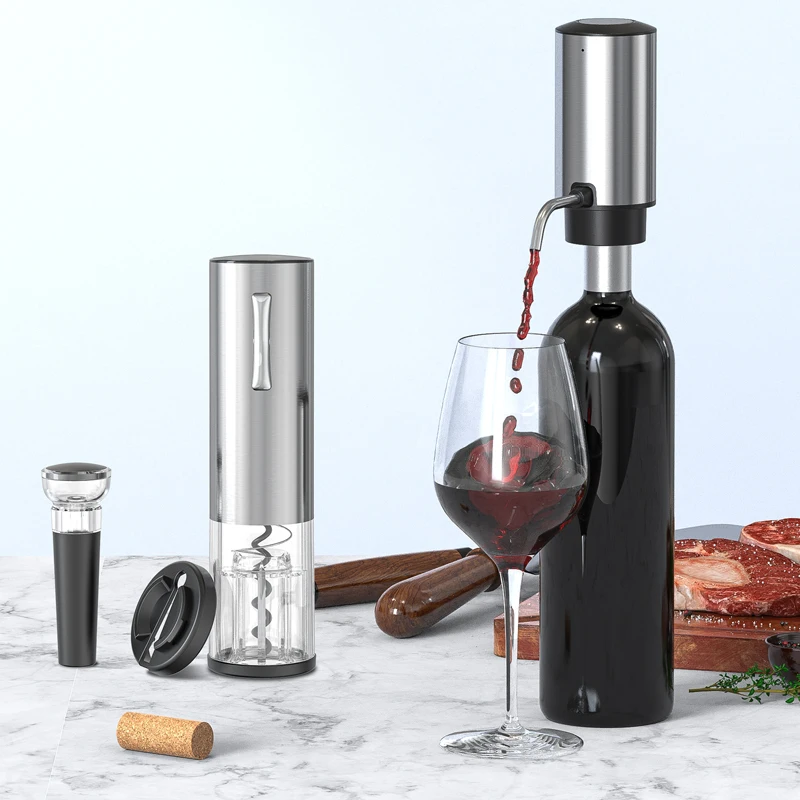 2024 New Arrival Automatic Smart Electric Wine Decanter Pump Dispenser Gifts Set for Home