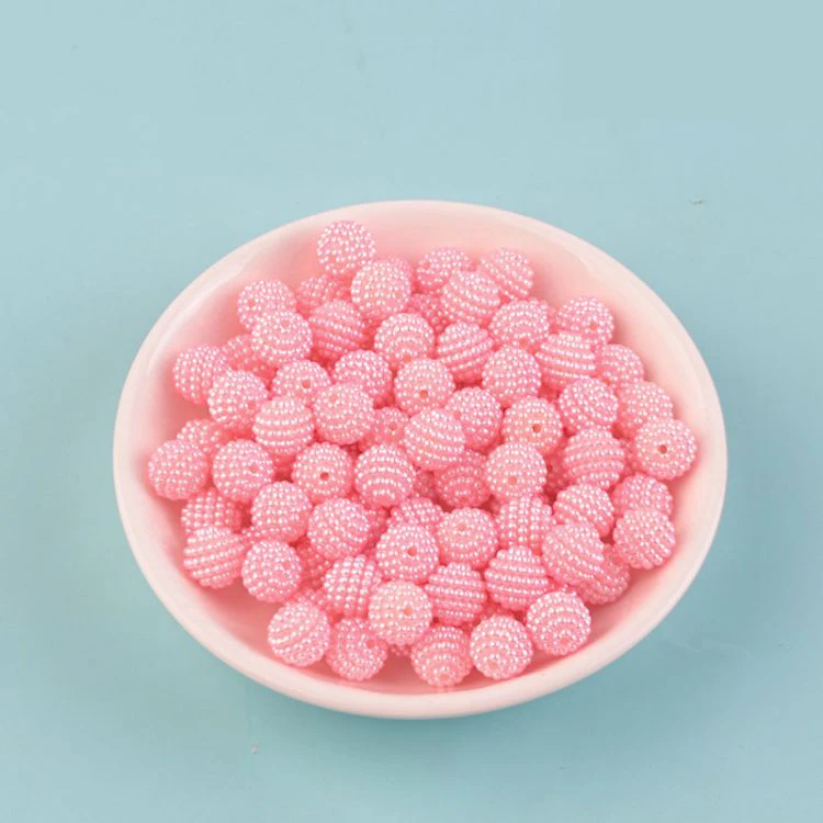 Candy Colors 20mm Round Beads ABS Pearls Fireball Plastic for Bracelet Making