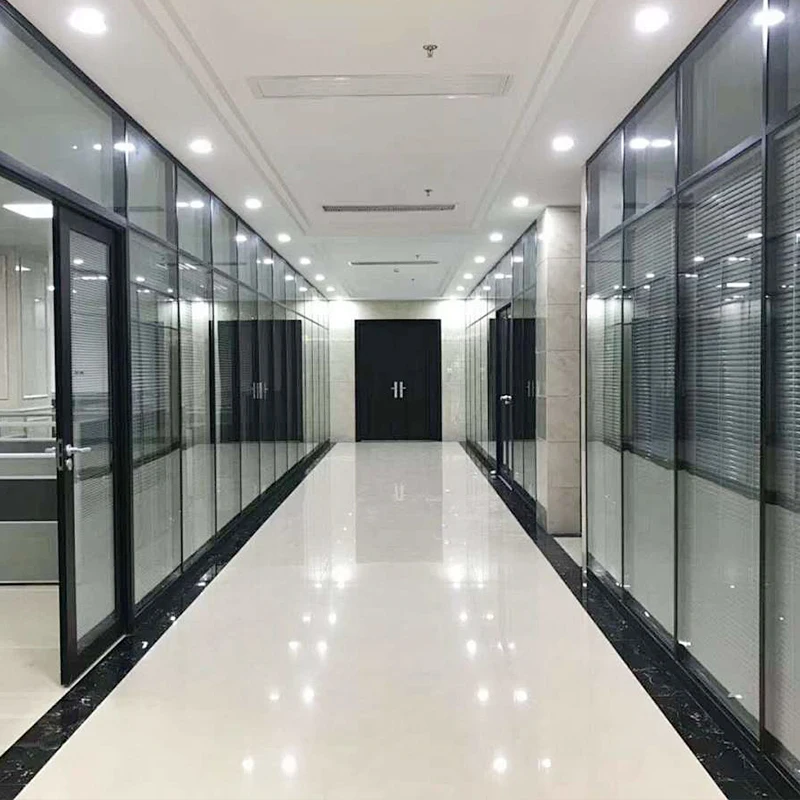 Flexspace 2025 new modern wholesale free standing aluminium wood glass partition wall for office