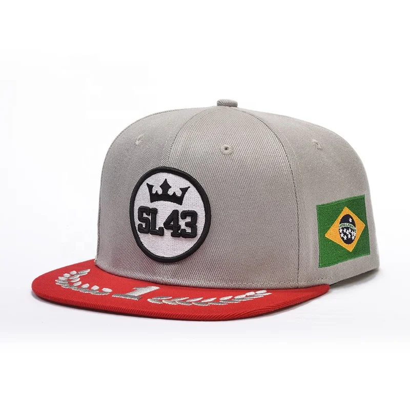 OEM Wholesale print 6 panel 3D Embroidery Logo Sports Mens Flat Brim Gorras Custom Hip Hop Yupoong Snapback Caps Hats