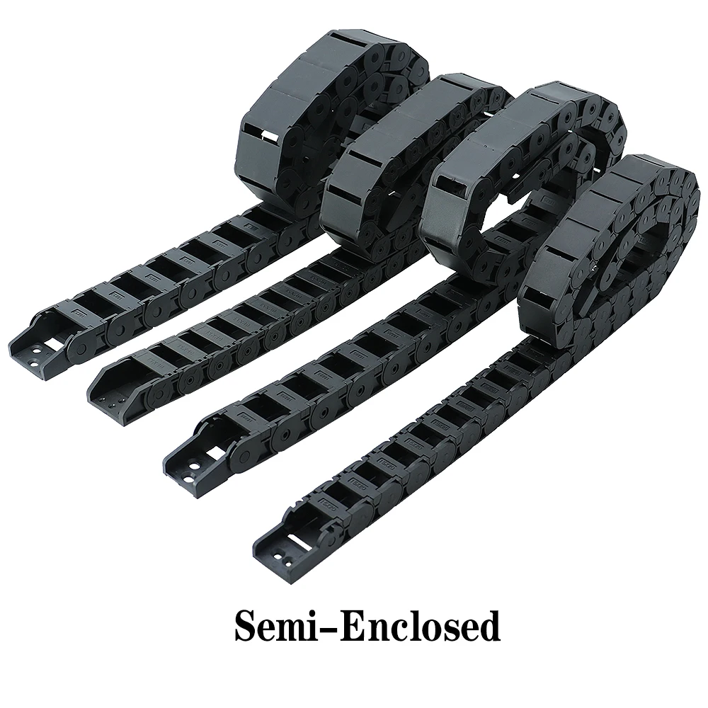 Plastic nylon drag chain reinforced cable trough 18 * 37 bridge machine tool engraving machine threading tank chain track