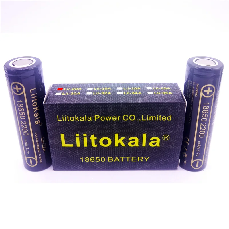  HK LiitoKala Lii-22A 3 7 V 18650 2200mAh аккумуляторная батарея литий-ионные аккумуляторы литий-ионная для
