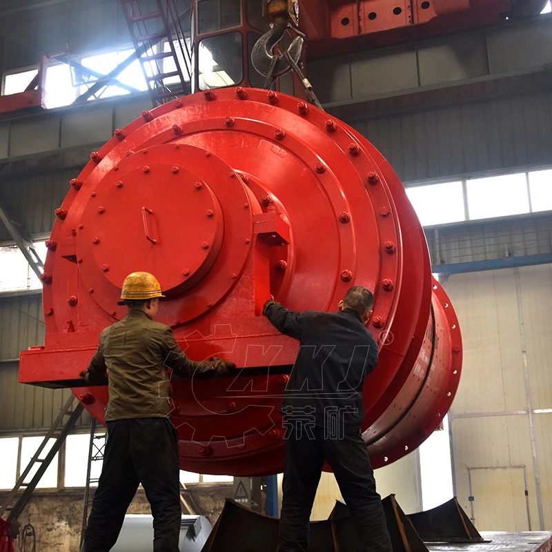 Horizontal ball mill for silica sand, gypsum, minerals Continuous ball mill
