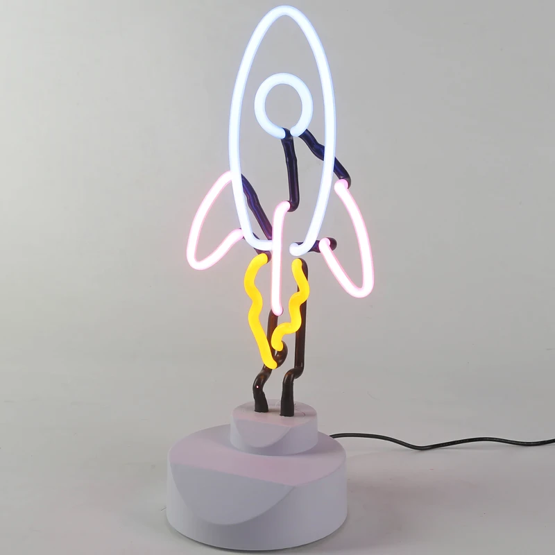 Neon Sign Illuminated Rocket Design Lighted Glass 3d for Home or Bar Decoration LED 1 Piece High Voltage IP65 -1 - 50 10000 85
