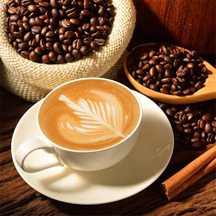 72 Pieces Coffee Decoration Stencils Coffee Art Template Coffee Mold Tool  Latte Art Pen Dusting Jars Mesh Powder Shaker