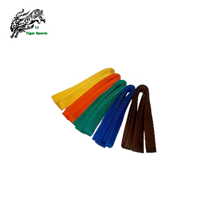 China manufacturer wholesale OEM custom made logo taekwondo belt cotton fabric martial arts belt for taekwondo