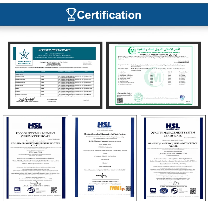 Заводская оптовая продажа, Аминокислотный стимулятор роста бройлеров 95% 96% 97% 98% бетаин HCL для пищевой кормовой добавки