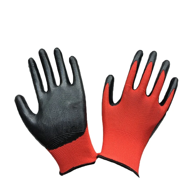 Labor insurance gloves nitrile work oil-proof industry thick dipped nylon gloves