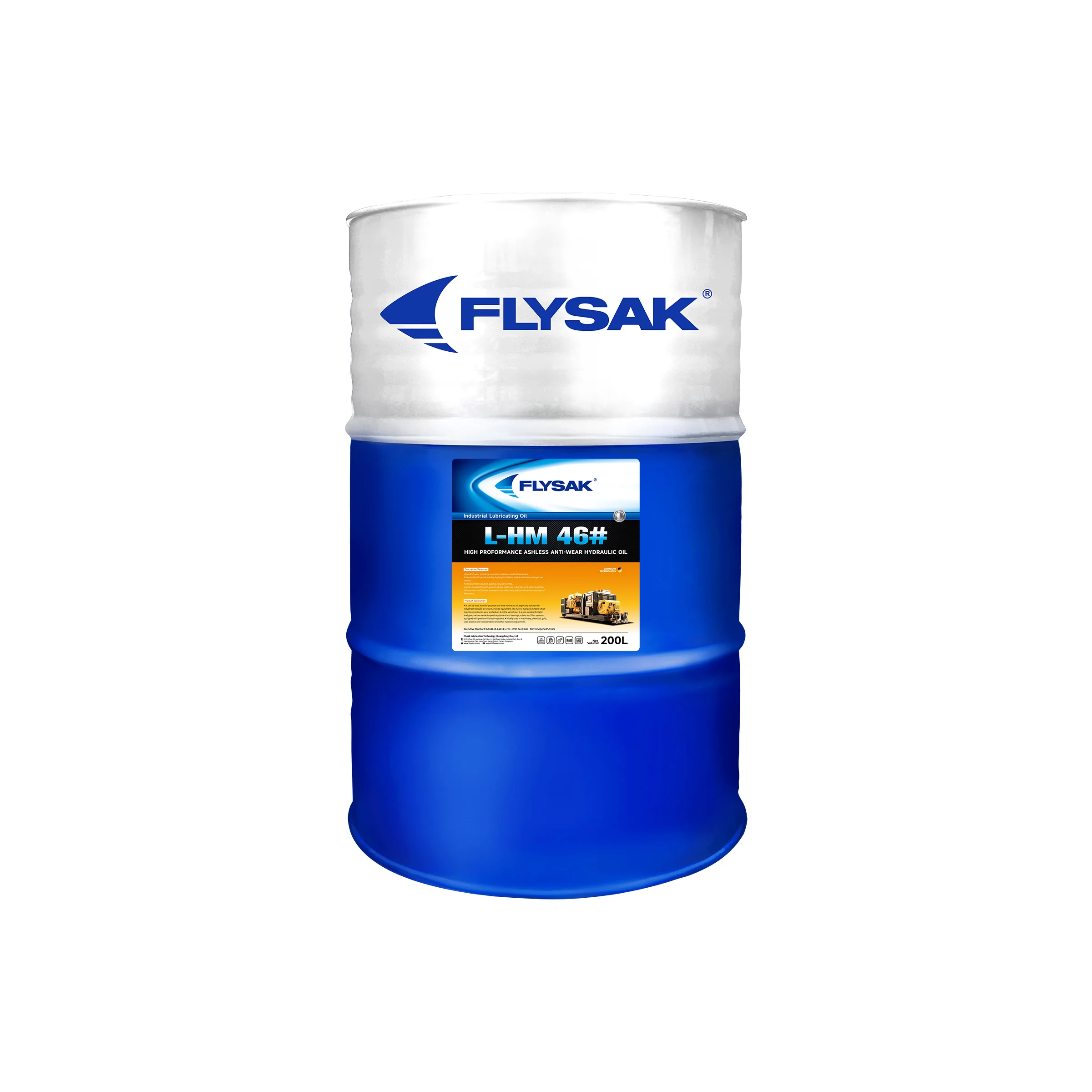 China Manufacture L-HM 46 High Proformance Ashless Anti-wear Hydraulic Oil reduce the maintenance cost of the system Lubricants