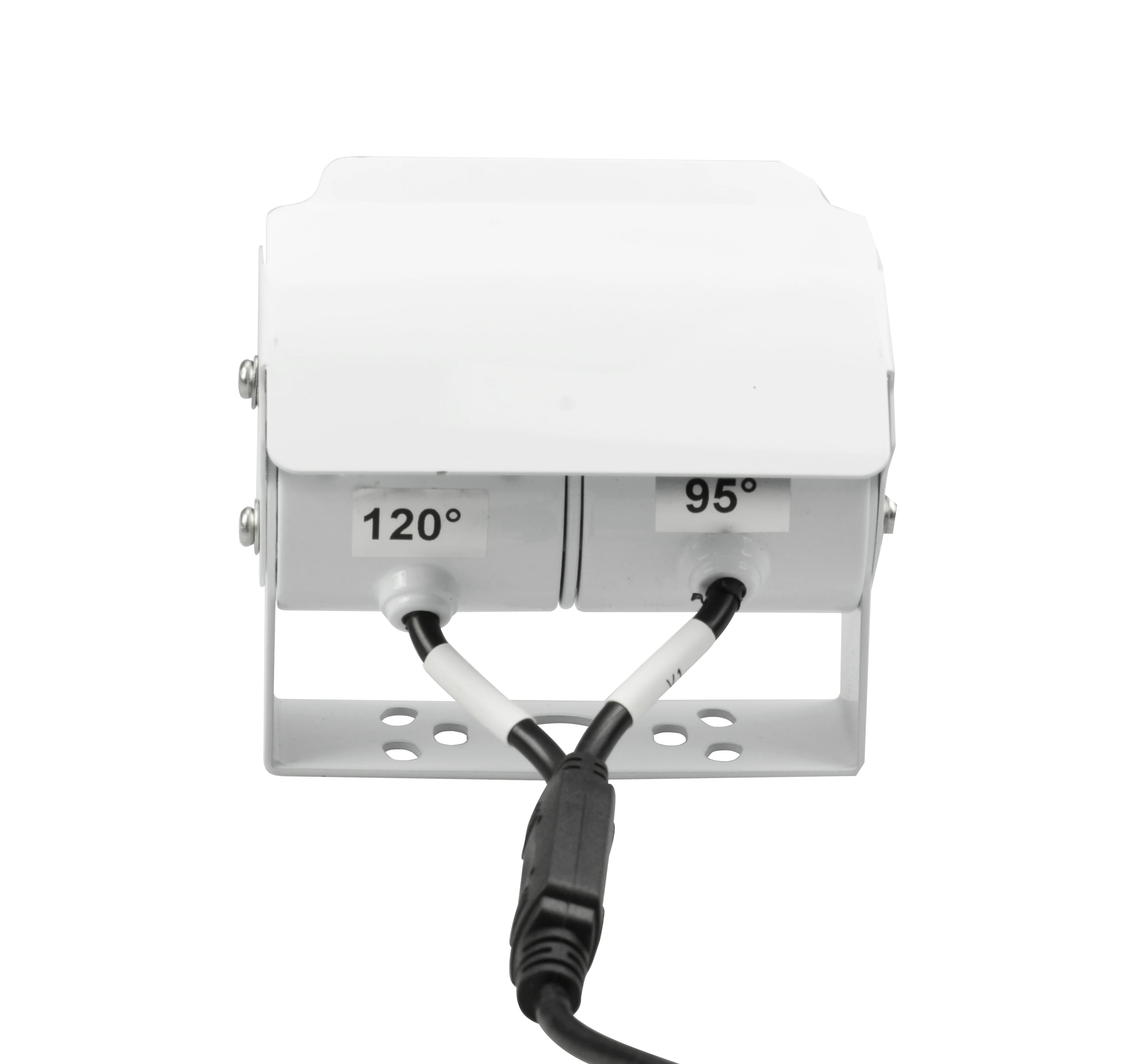 Motorhome Camera Dual Lens Rearview 95degree 120degree view angle backup car reversing aid camera white