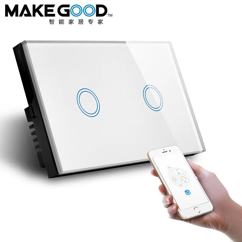 Makegood AU/US Standard  Support Alexa Google Control 4gang zigbee touch switch  with SAA Certificate