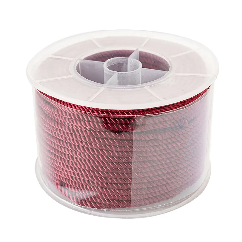 Multicolor Rope 3mm Round Nylon Cord Braided Knotting Silk Decorative Milan Cord For Jewelry making