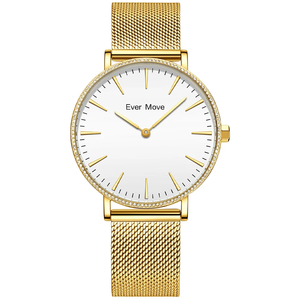 Wholesale Factory Mesh Strap Simple Ladies Watch Steel Chain Quartz Watches