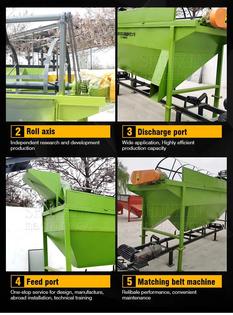 Rotary soil screen/drum soil screen