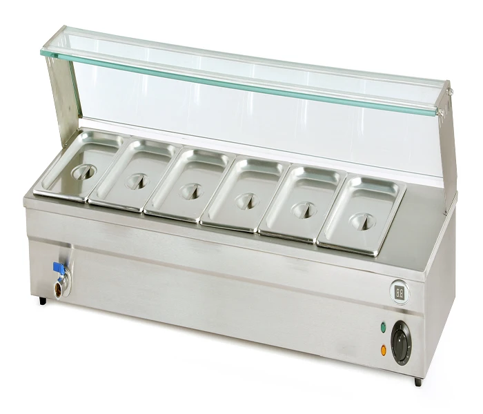 BM-63 Practical High Reflective 6 pan buffet bain marie(hot)