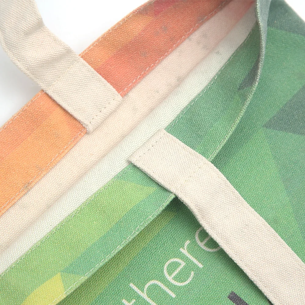 Custom printed tote shopping bag cheap organic cotton canvas crossbody bags with logo