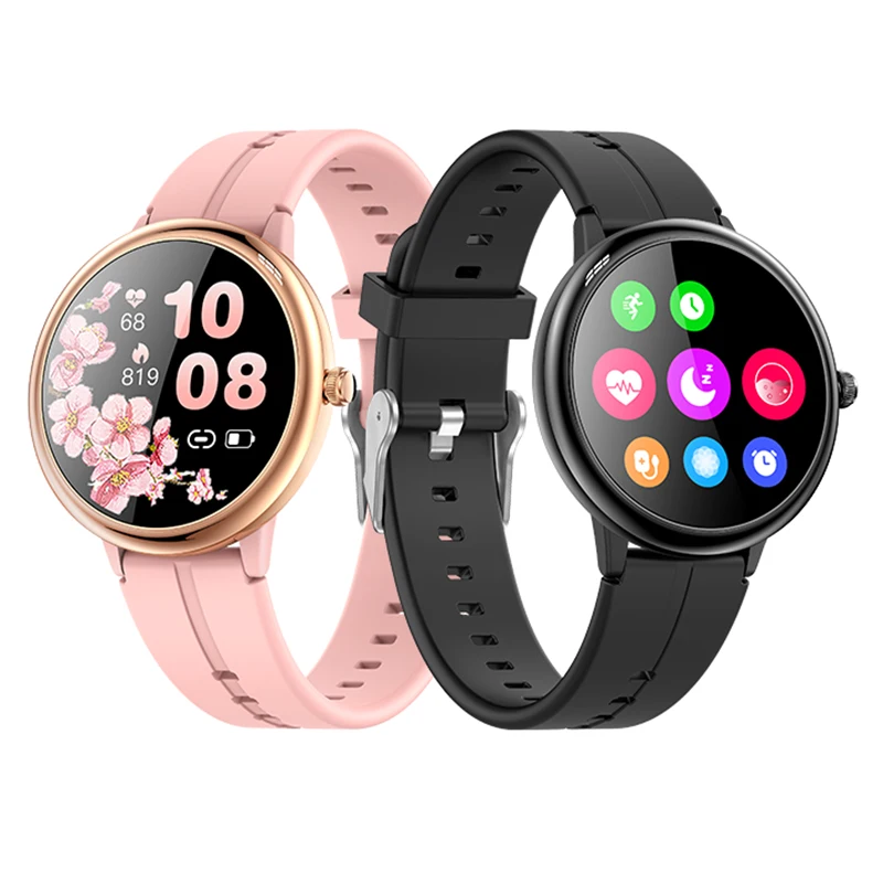 Dibet Latest Model Touch Screen Round Smart Small Steel Watch New Arrivals 2022 Reloj Smart Watch WR8 for Women