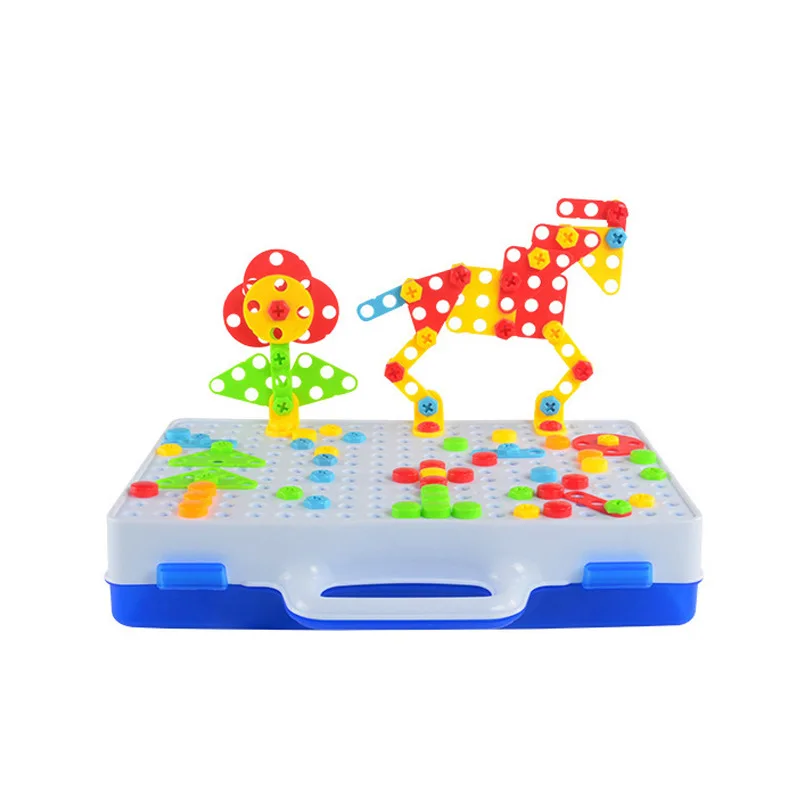 Education Toys Electric Screwdriver Play Tool Block Set Kids DIY Building Block Toys Brick Build Block