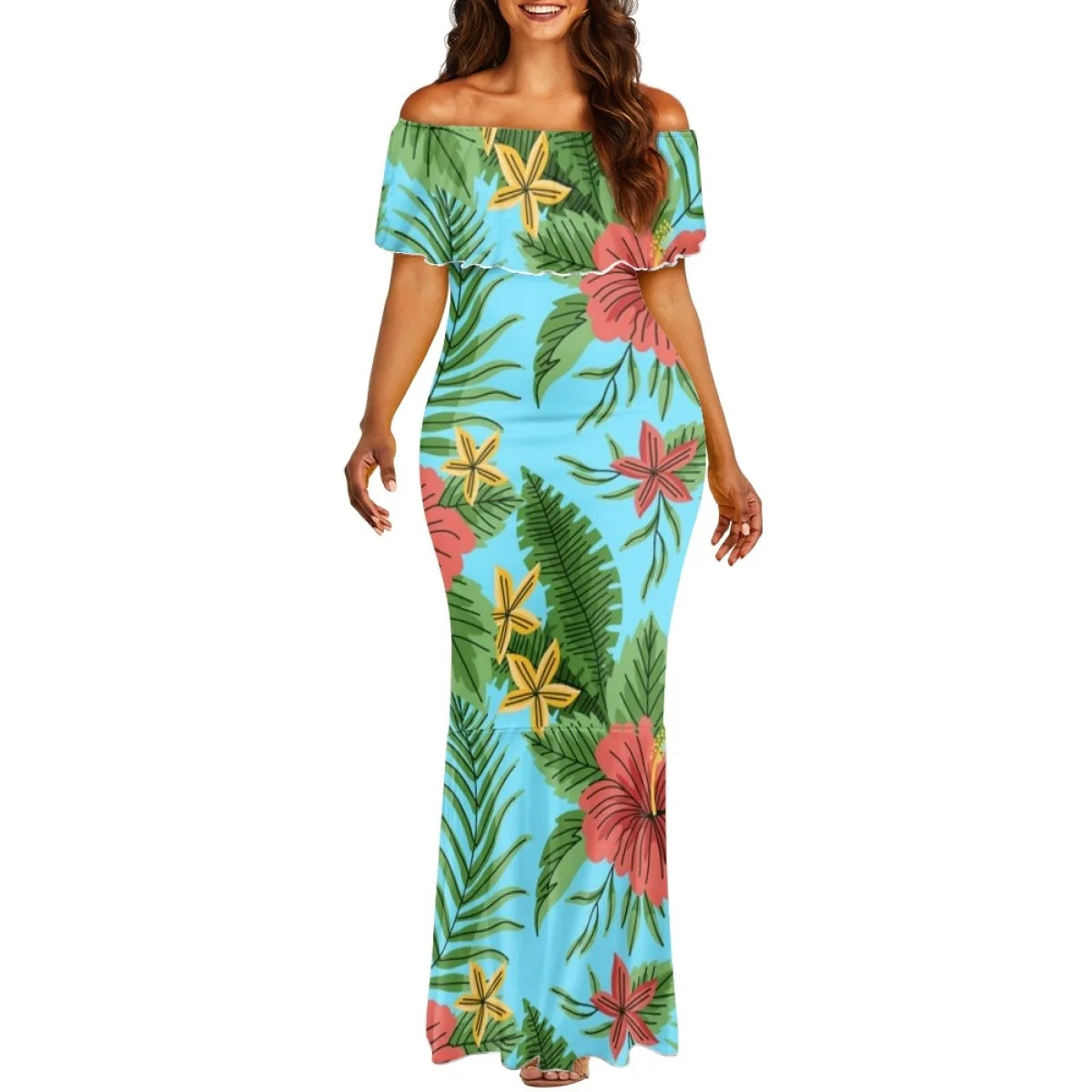 New in market print on demand plus size dresses 4xl 5xl 6xl 7xl for ladies