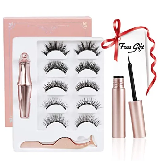 
Wholesale Luxury Styles latest Natural Soft Lashes Faux Mink Material handmade High Quality Magnetic Eyelashes 