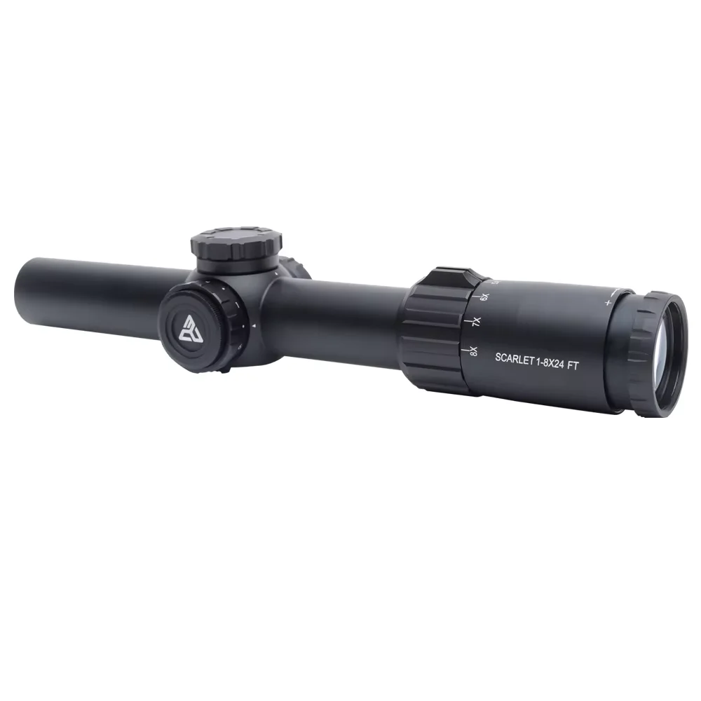 Red Win Scarlet 1-8x24FT LPVO Hunting Scope 1/2MO Fire Wire Reticle Exteme Low Parallax for the Strongest Sunlight IPX6
