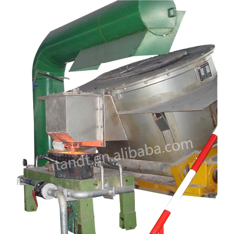 Melting furnace (medium frequency with power frequency) with semi continuous casting unit