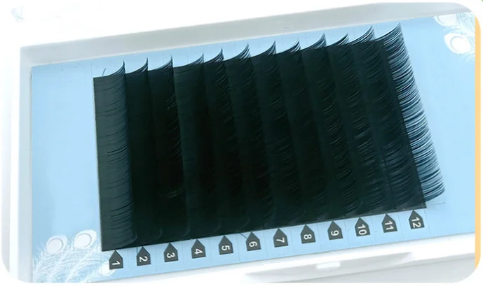 Dense row of single grafted eyelashes naturally bifurcated and blooming thick and not loose false eyelashes