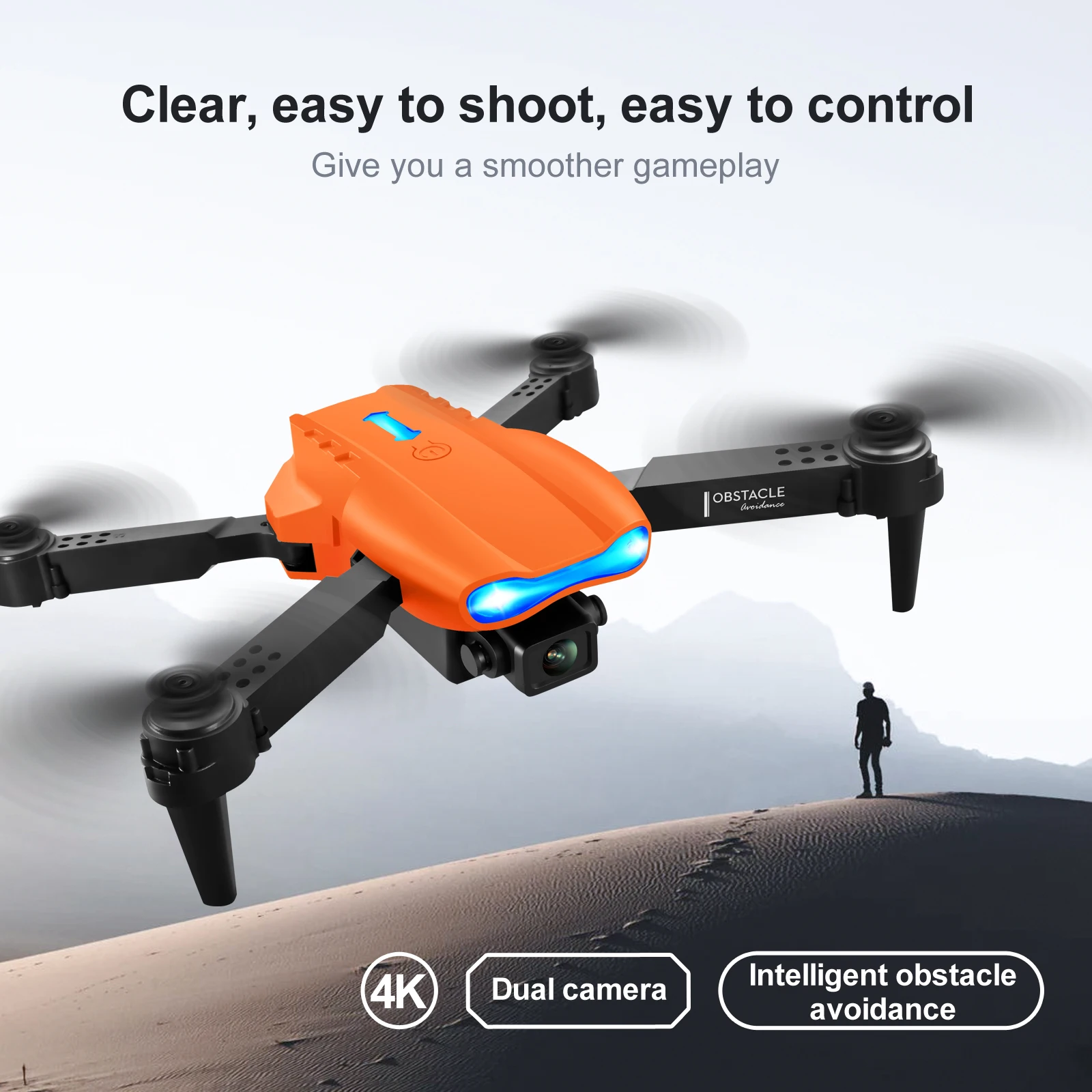 E99 MAX K3 Pro Drone Professional Quadcopter Obstacle Avoidance Drones RC Helicopters 4K Dual Camera Remote Control Toys