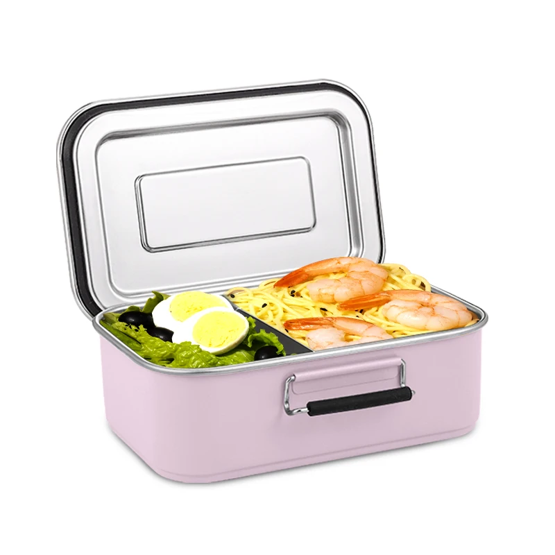 Custom Logo 304 Stainless Steel Lunch Box for Meal Prep Bodybuilding Food Carrier Tiffin Box