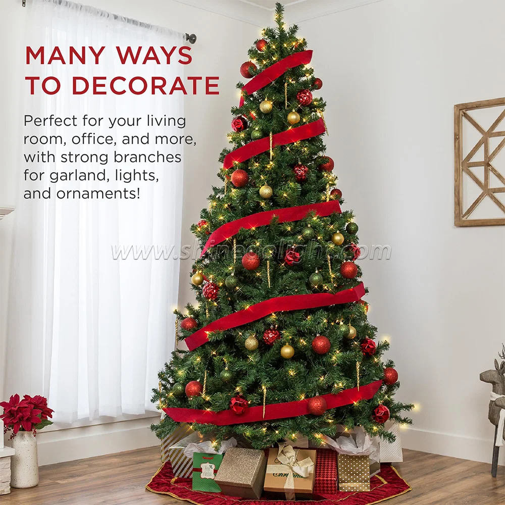 Wholesale christmas Decoration 6ft 7ft 9ft 12ft Thick PVC Collapsible Snowflakes Artificial Christmas Tree For New Year