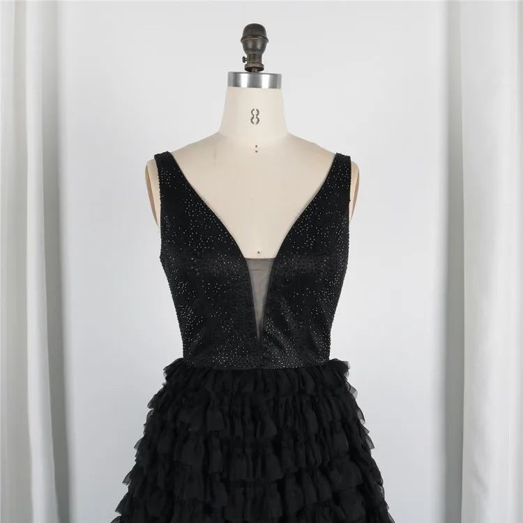 Wholesale Quinceanera Lace Deep V Neck Sexy Floor Length Party Dresses Gown Evening Ball Gown For Evening