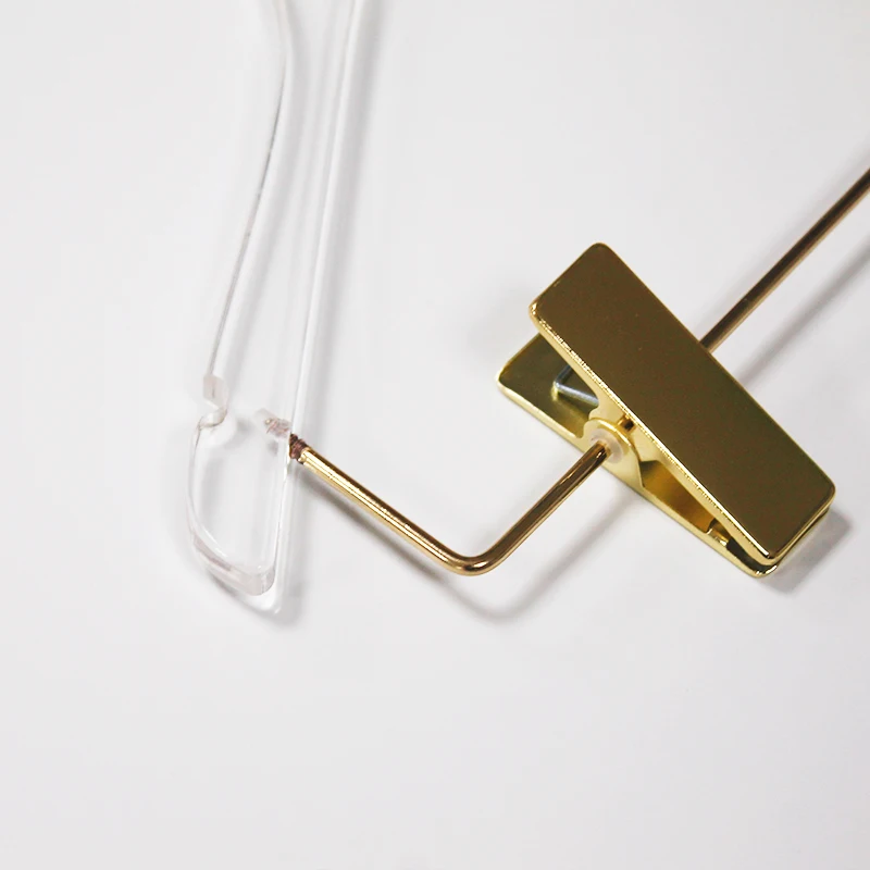 Wholesale clear acrylic coat suits dress clothes hangers for home / garment stores custom size and logo printing