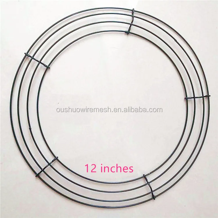 4 circles 8 inches metal wire wreath frame for Christmas door and window decoration