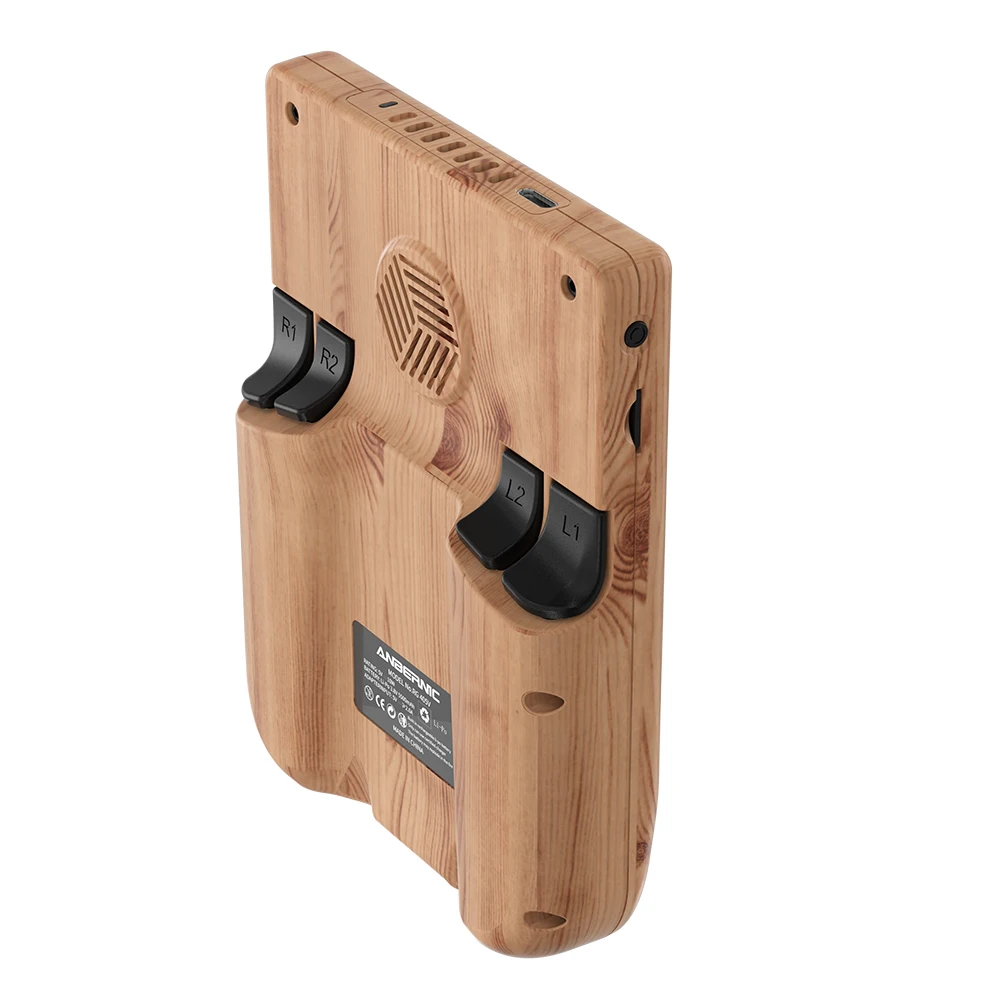ANBERNIC RG405V 128G Game Player Retro Portable Mini Handheld Video Game Console 4 Inch IPS Touch Screen Wood Grain Color