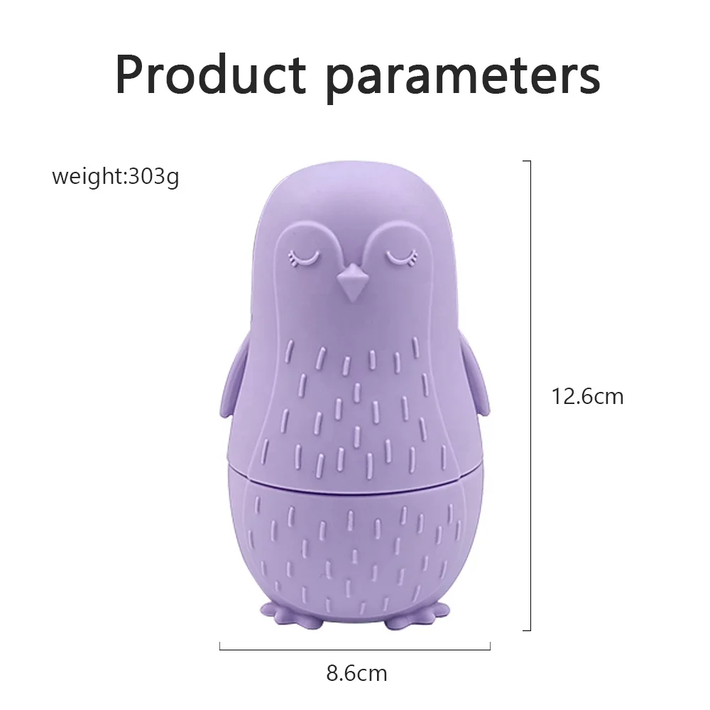 Factory Price Baby Penguin Nesting Dolls Toy Set Cartoon Animal Silicone Doll Kit for Babies and Toddlers The Best Gift For Kids